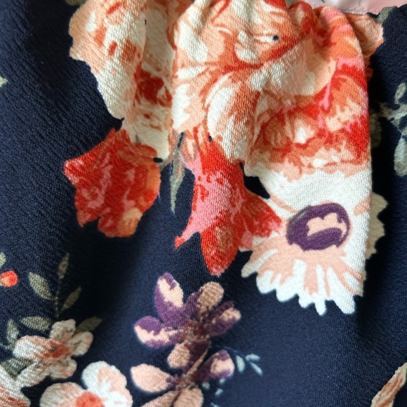 Crave Fame Asymmetrical Blue and Pink Flutter Sleeve Dress size large. - Picture 5 of 5